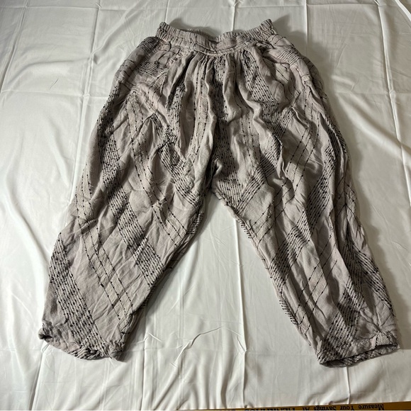 Free People Once Upon Yarn Dye Harem Pants in light pink S Boho Beach Barrel - Picture 5 of 10